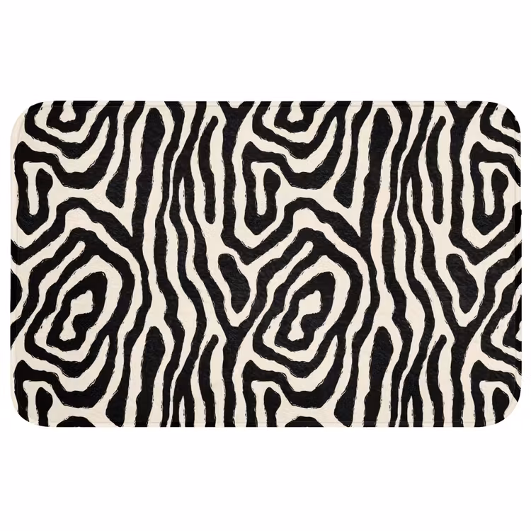 Badmat - Zebra - Zwart - Abstract — 1