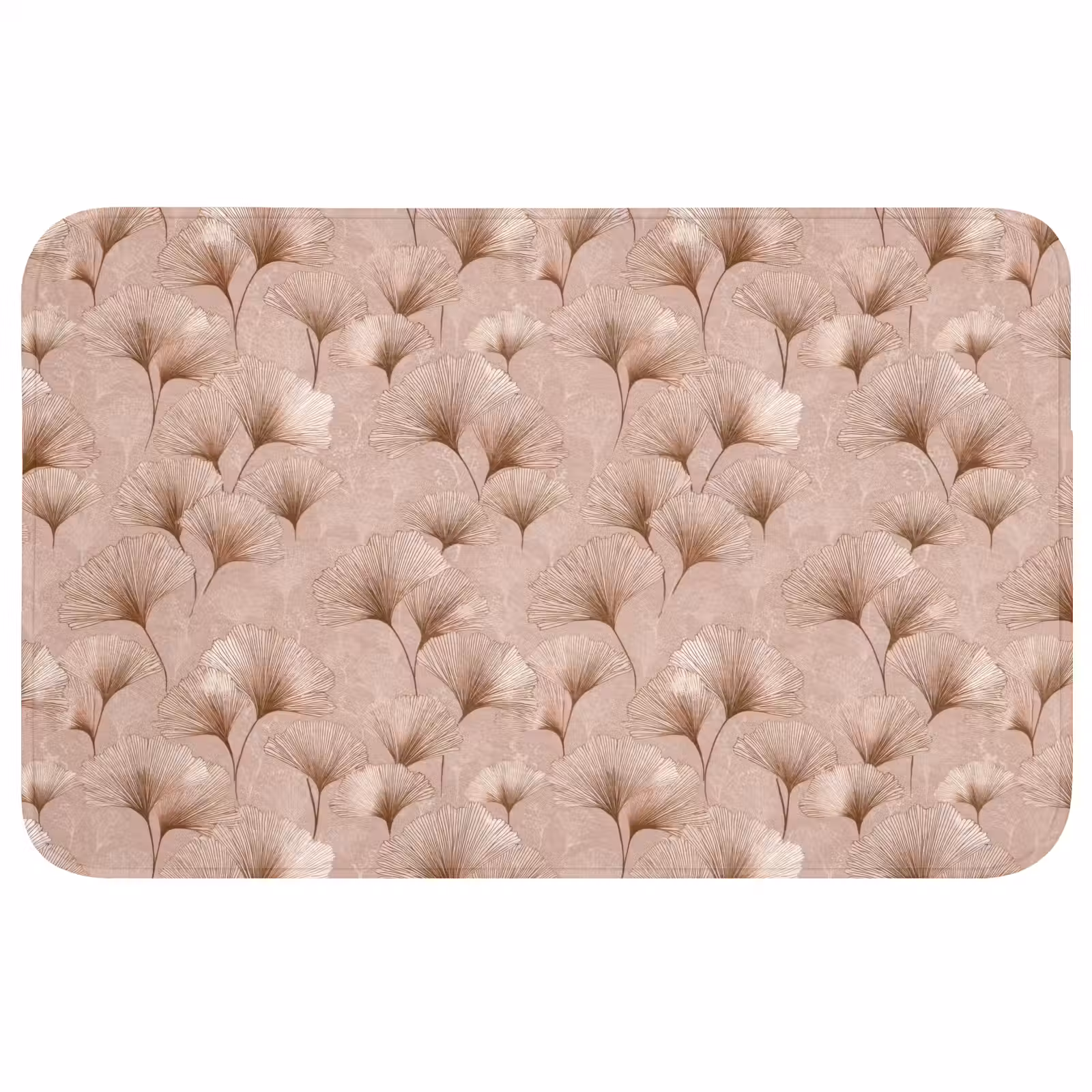 Badmat - Ginkgo - Patroon - Roze — 1