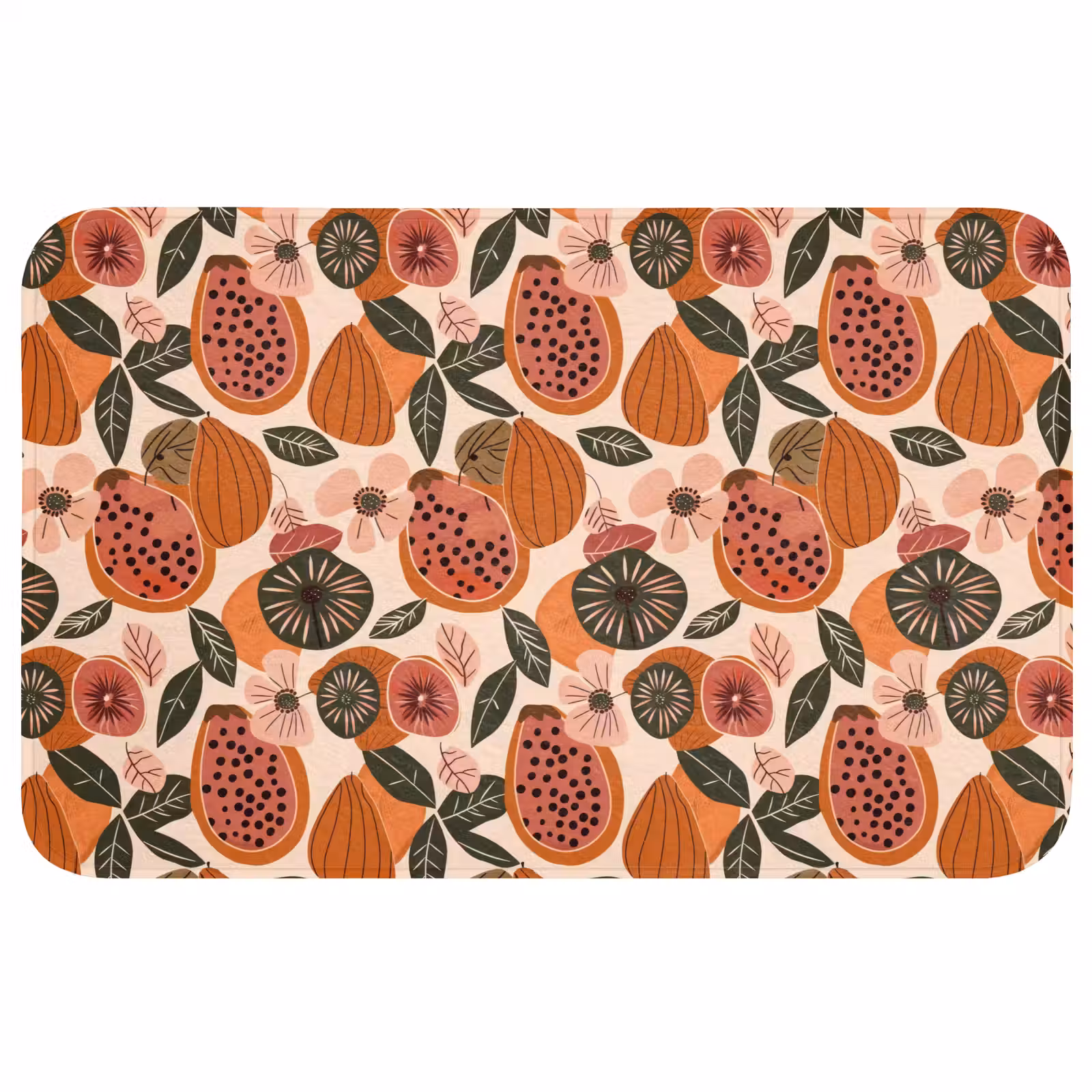 Badmat - Papaja - Bloesem - Oranje — 1