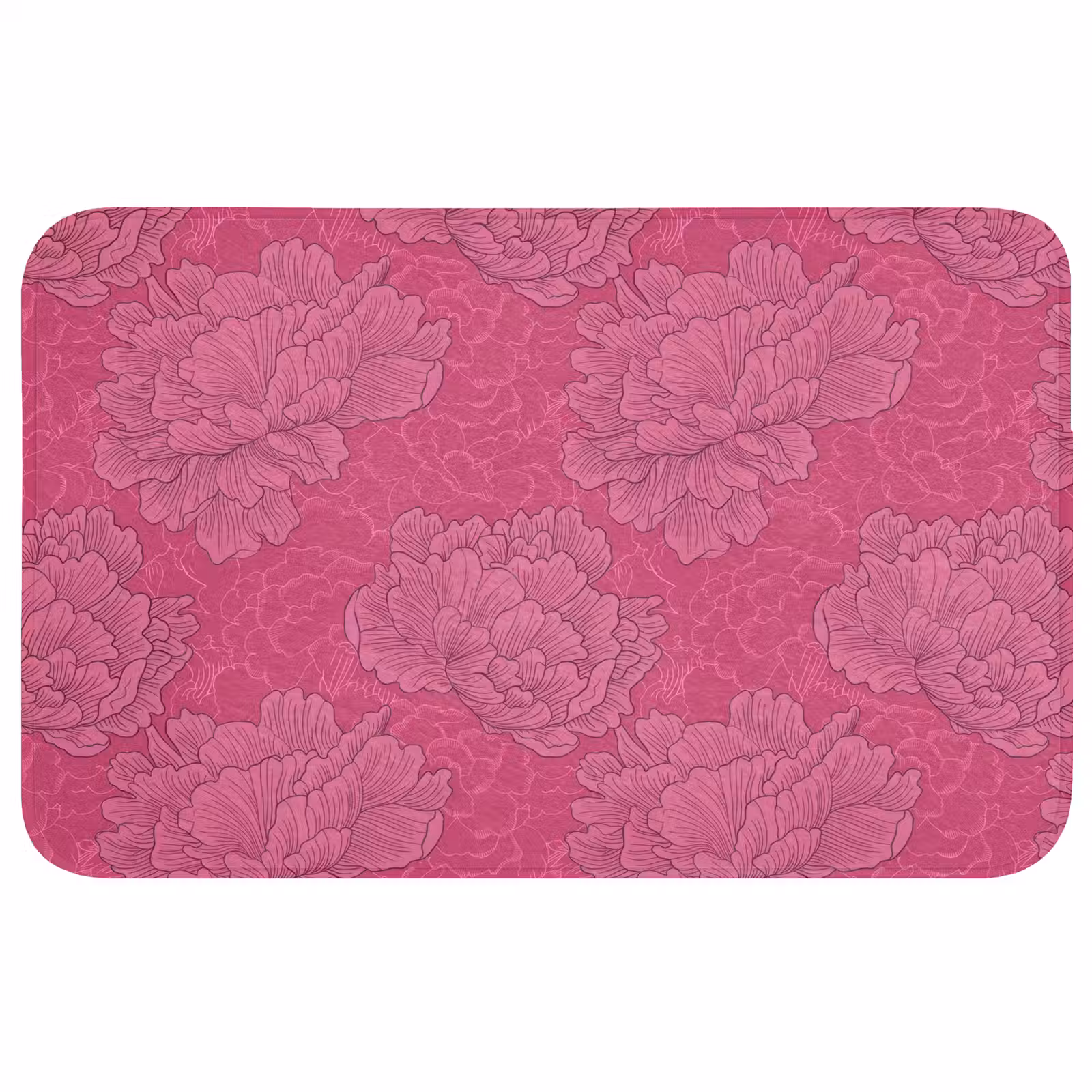 Badmat - Pioenrozen - Energiek - Roze — 1