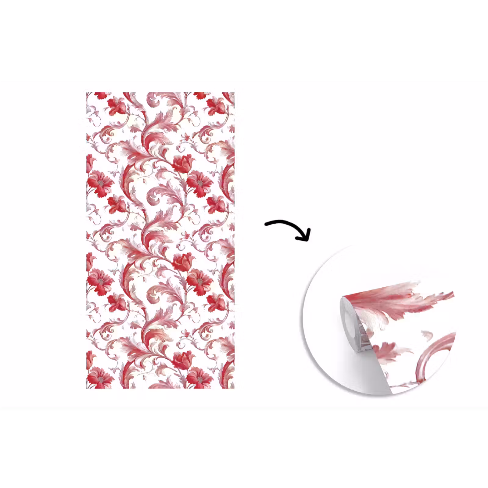 Behang - Barok - Patroon - Rood — 1