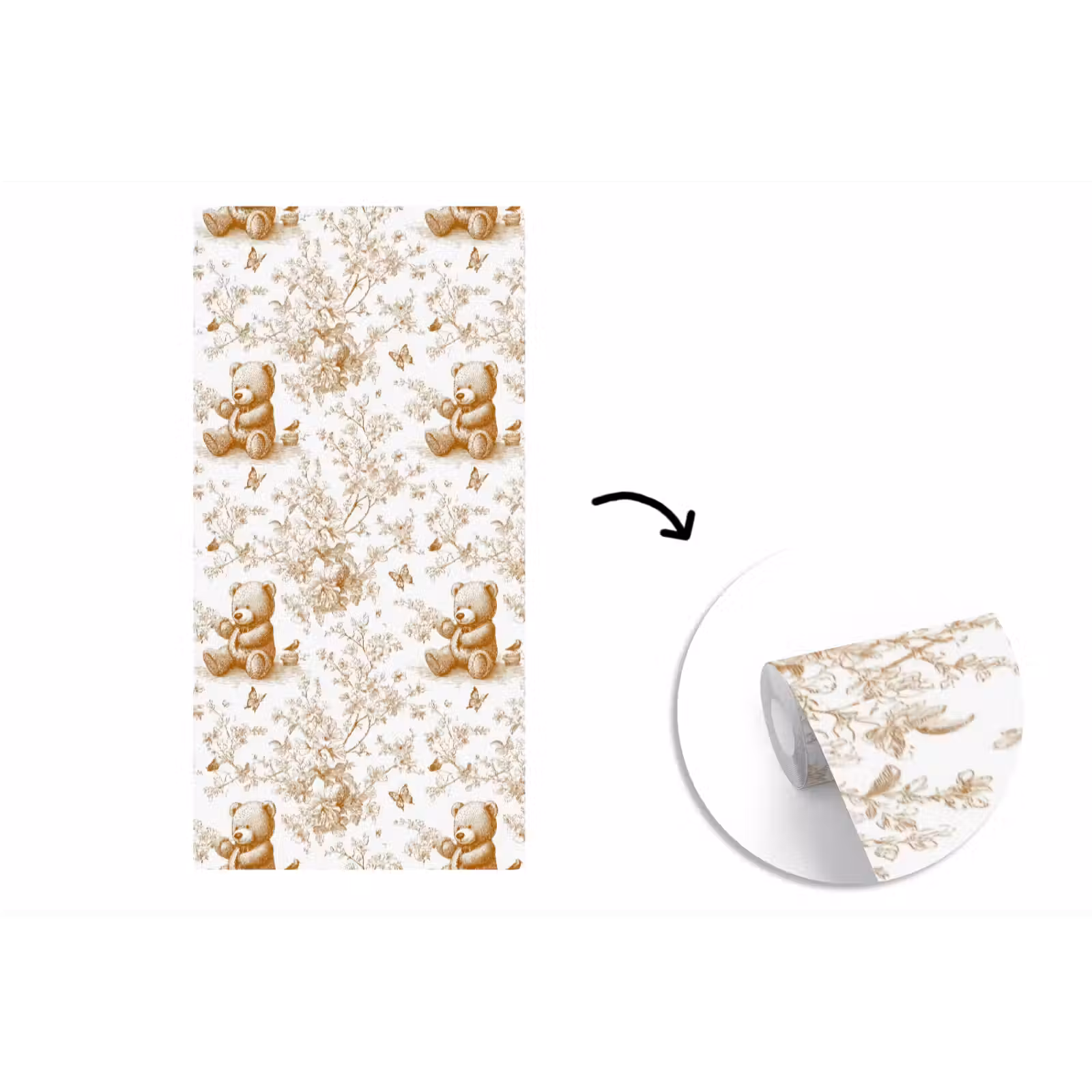 Behang - Beer - Tijdloos - Bruin — 1