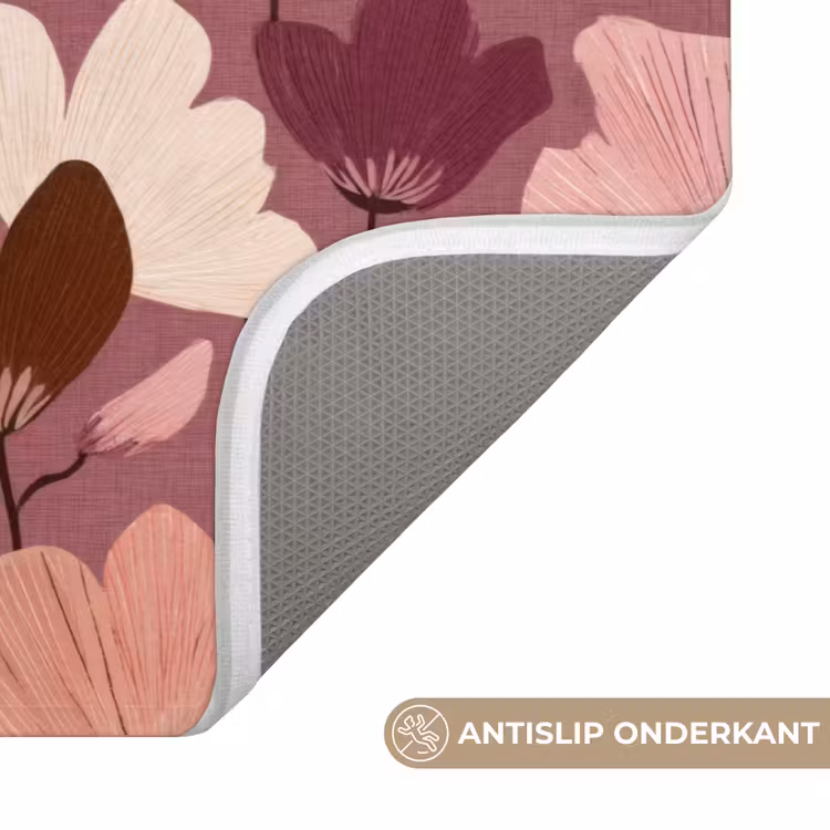 Badmat - Bloem - Patroon - Roze — 3