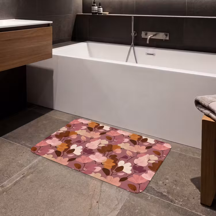 Badmat - Bloem - Patroon - Roze — 4