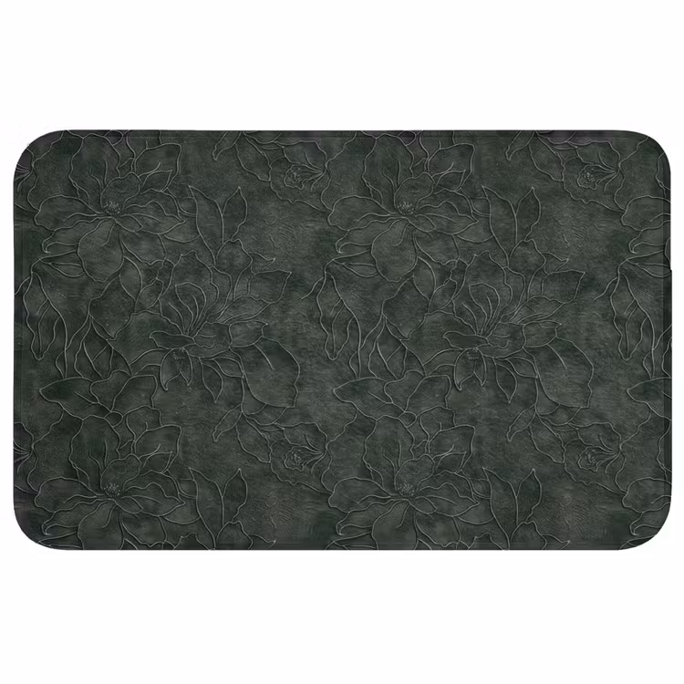 Badmat - Bloemen - Lijnen - Groen — 1
