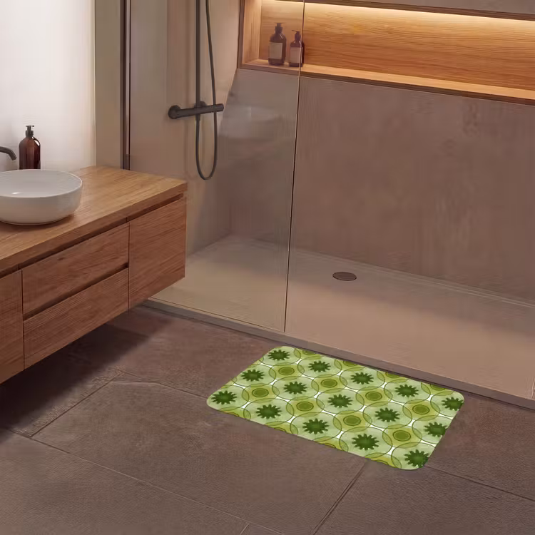 Badmat - Cirkels - Patroon - Groen — 6
