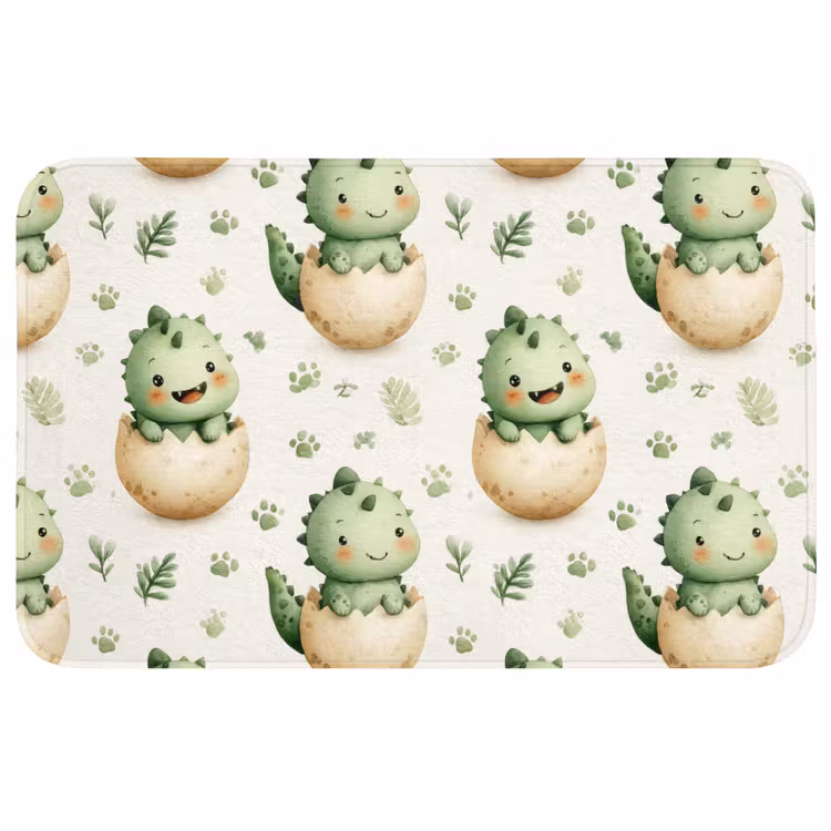 Badmat - Dino - Eieren - Groen — 1