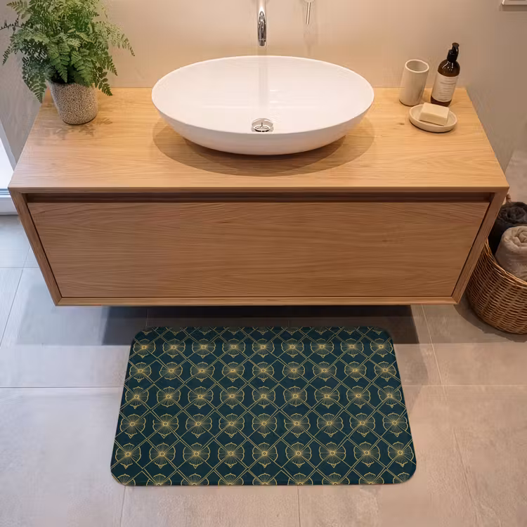Badmat - Geometrisch - Elegant - Groen — 2
