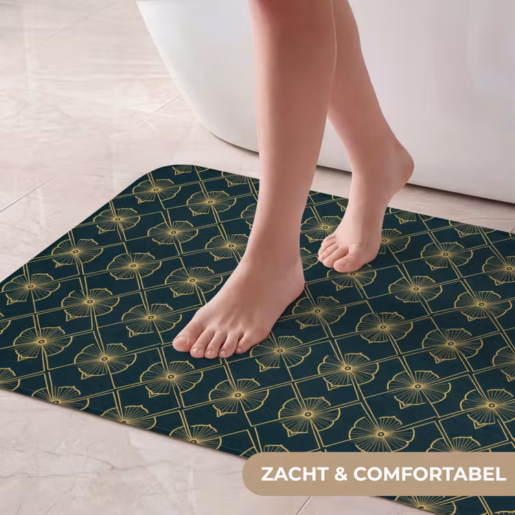 Badmat - Geometrisch - Elegant - Groen — 5