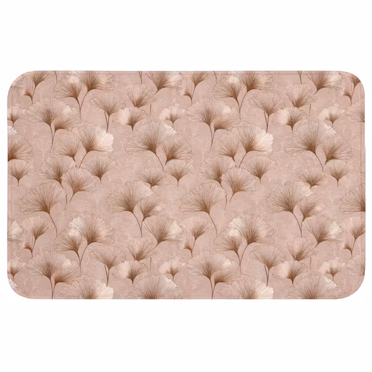 Badmat - Ginkgo - Patroon - Roze — 1