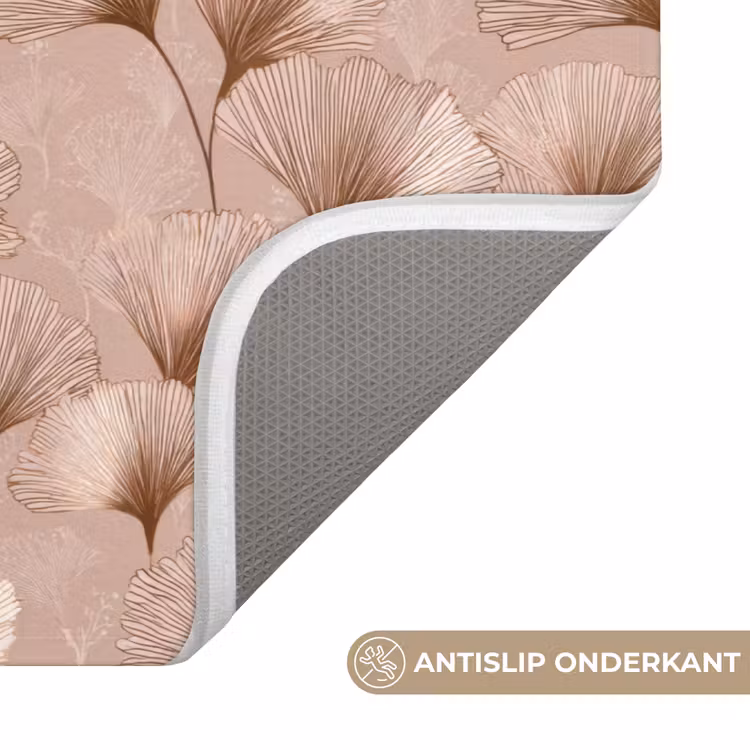Badmat - Ginkgo - Patroon - Roze — 3