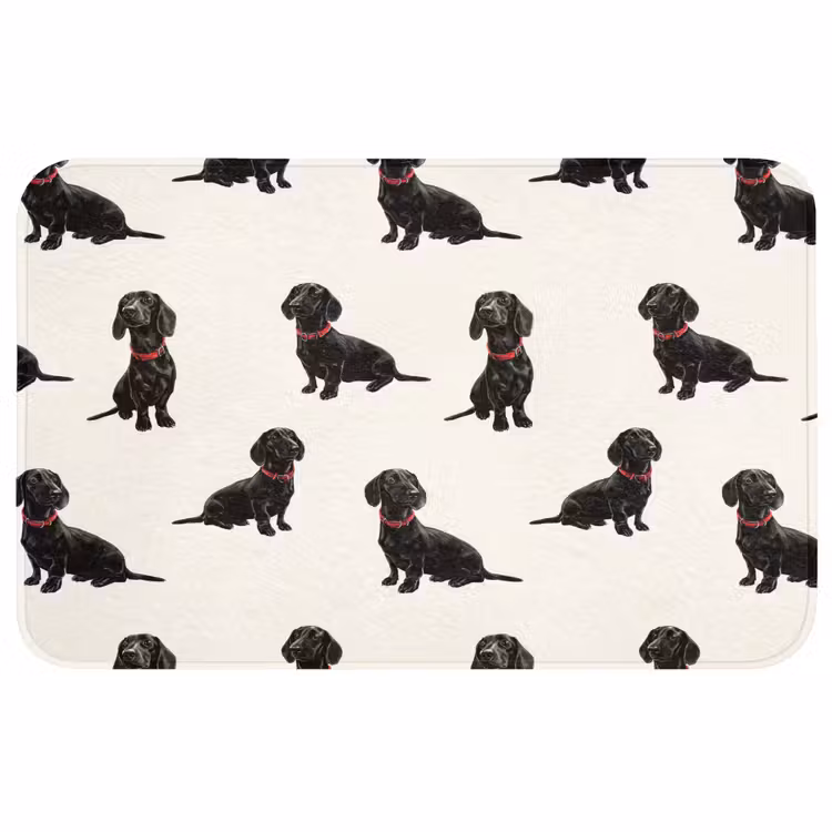 Badmat - Hond - Patroon - Zwart — 1