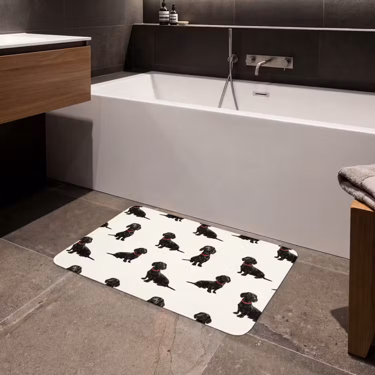 Badmat - Hond - Patroon - Zwart — 4