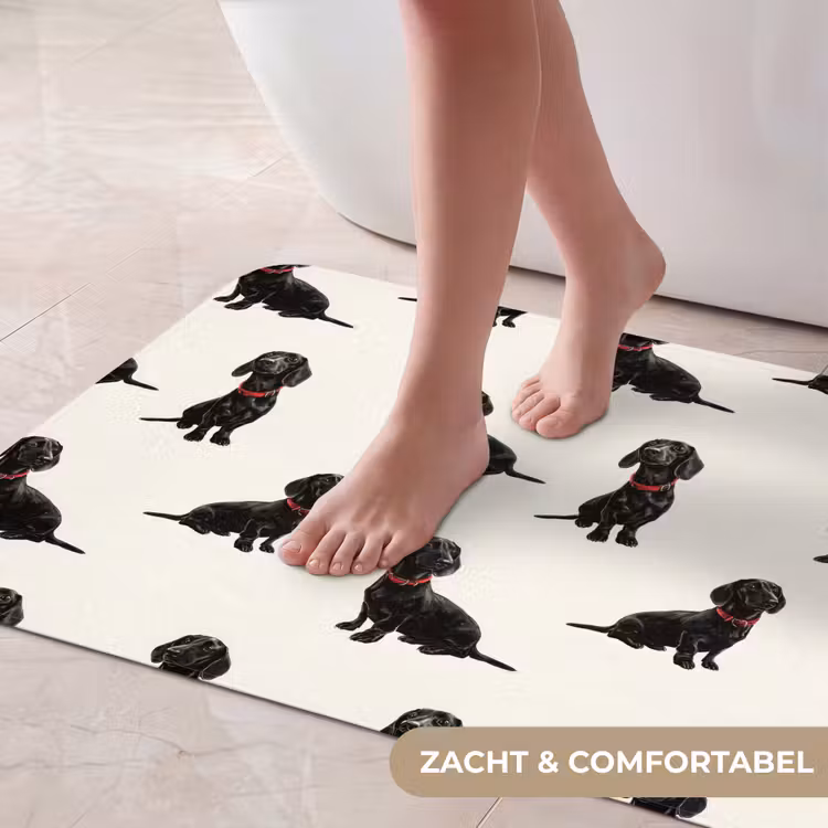 Badmat - Hond - Patroon - Zwart — 5