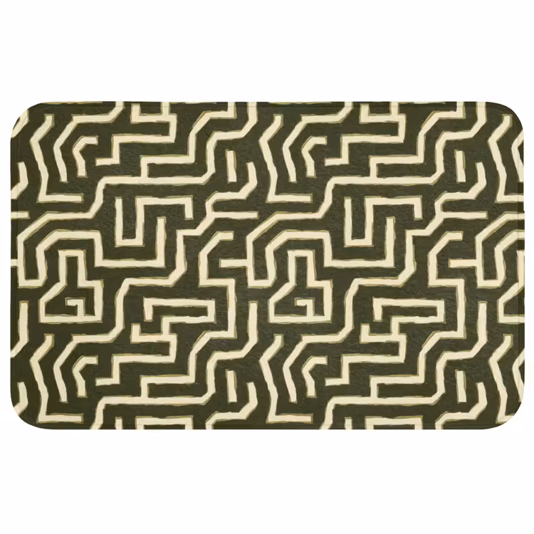 Badmat - Lijnen - Abstract - Groen — 1