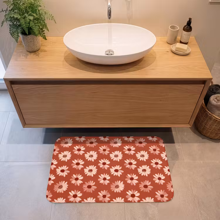 Badmat - Madelief - Retro - Terracotta — 2