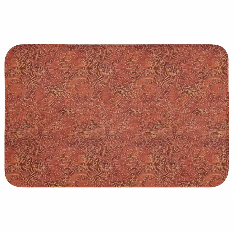 Badmat - Oosters - Bloemen - Terracotta — 1
