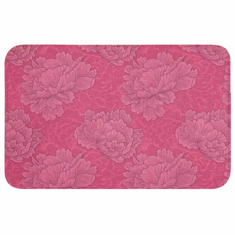 Badmat - Pioenrozen - Energiek - Roze — 1