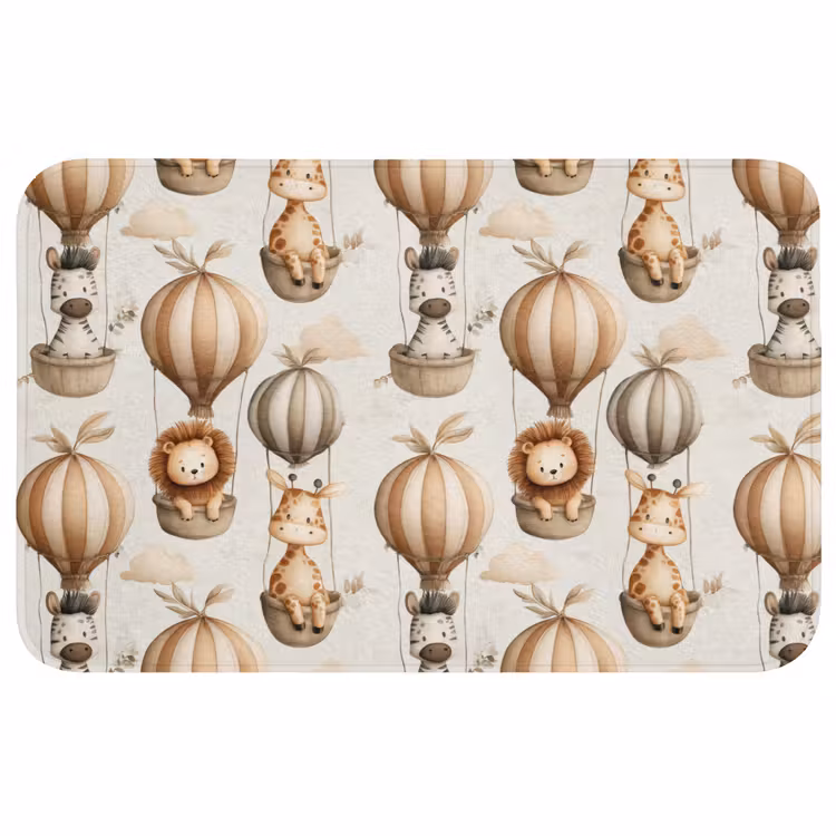 Badmat - Safari - Luchtballonen - Taupe — 1