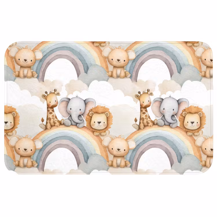 Badmat - Safari - Regenboog - Kleurrijk — 1