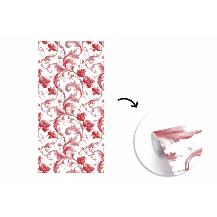 Behang - Barok - Patroon - Rood — 1