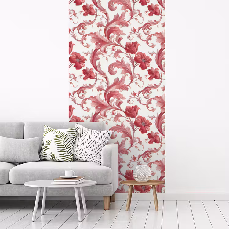 Behang - Barok - Patroon - Rood — 3