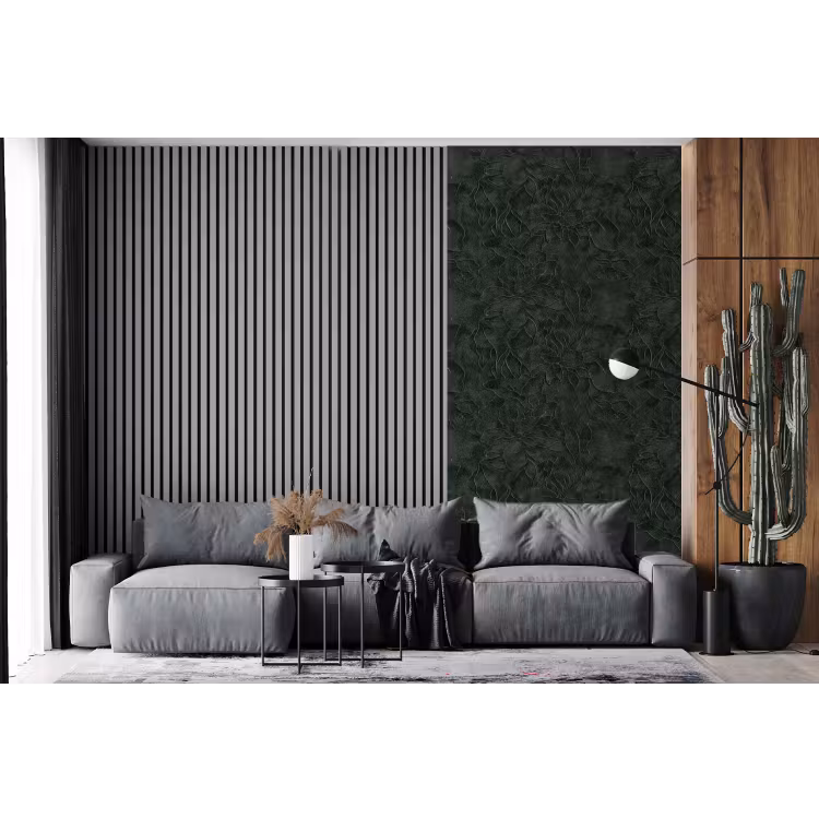 Behang - Bloemen - Lijnen - Groen — 2