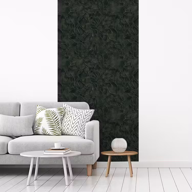 Behang - Bloemen - Lijnen - Groen — 3