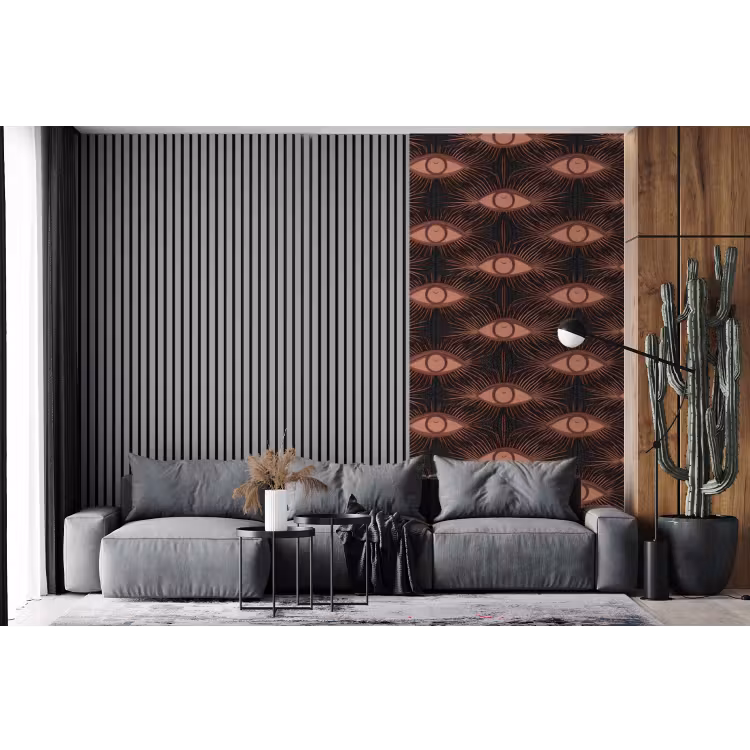 Behang - Boheems - Oog - Bruin — 2