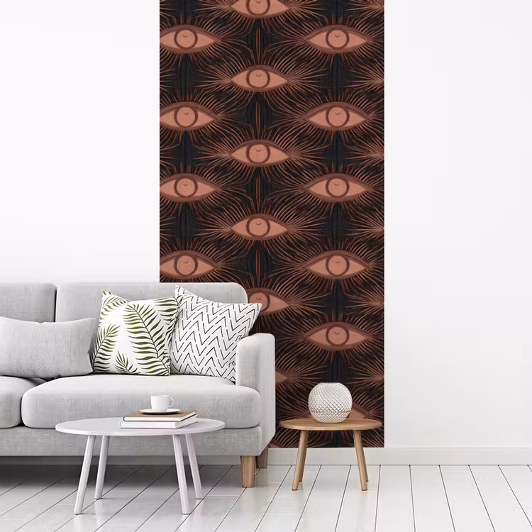 Behang - Boheems - Oog - Bruin — 3