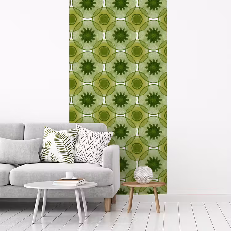 Behang - Cirkels - Patroon - Groen — 3