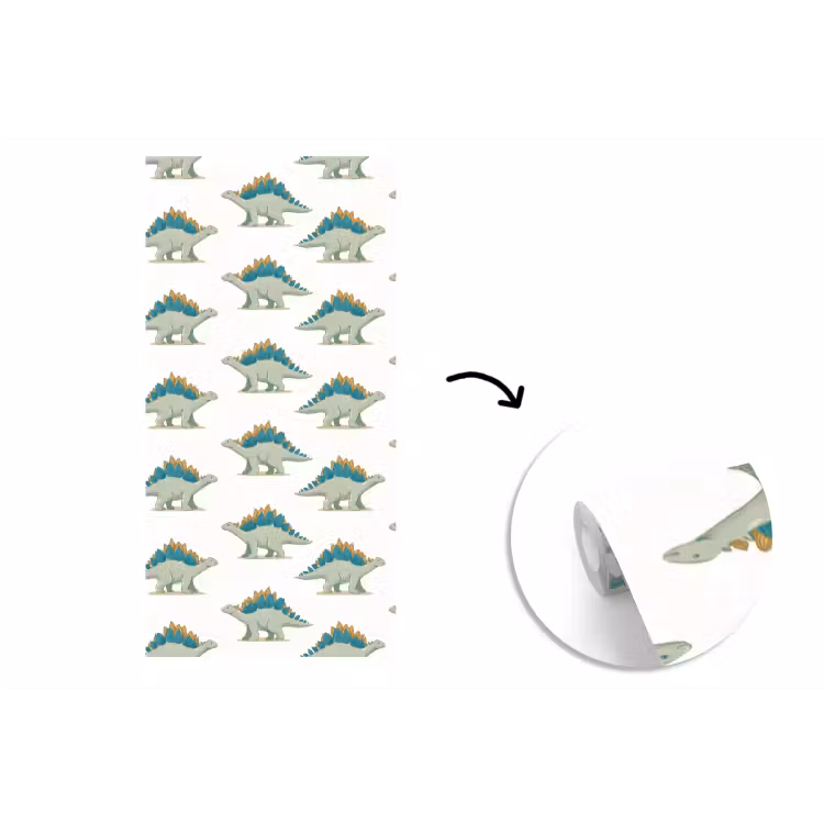 Behang - Dino - Patroon - Groen — 1