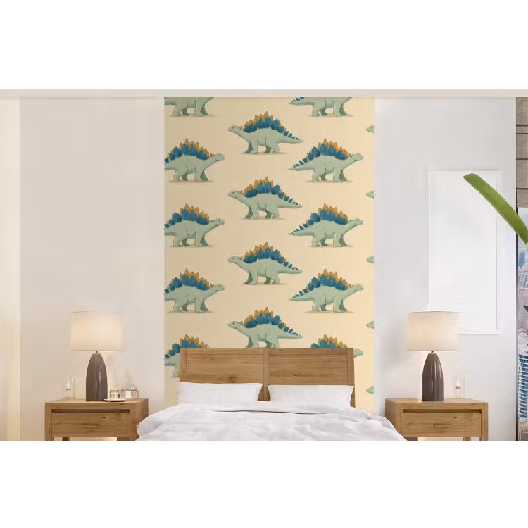 Behang - Dino - Patroon - Groen — 5
