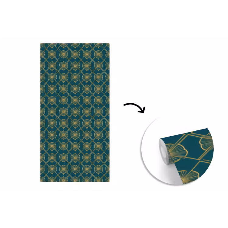 Behang - Geometrisch - Elegant - Groen — 1