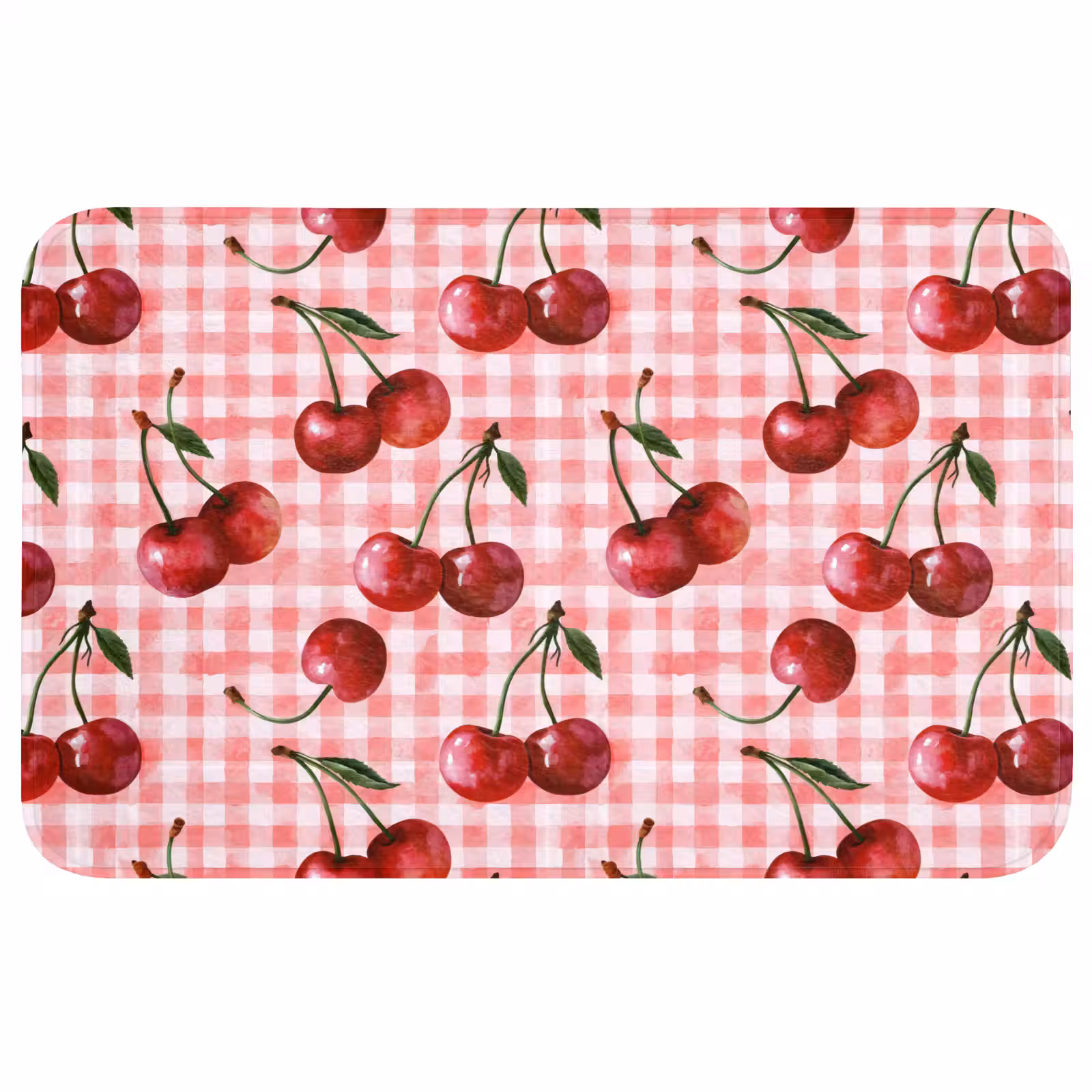 Badmat - Kersen - Blokken - Rood — 1
