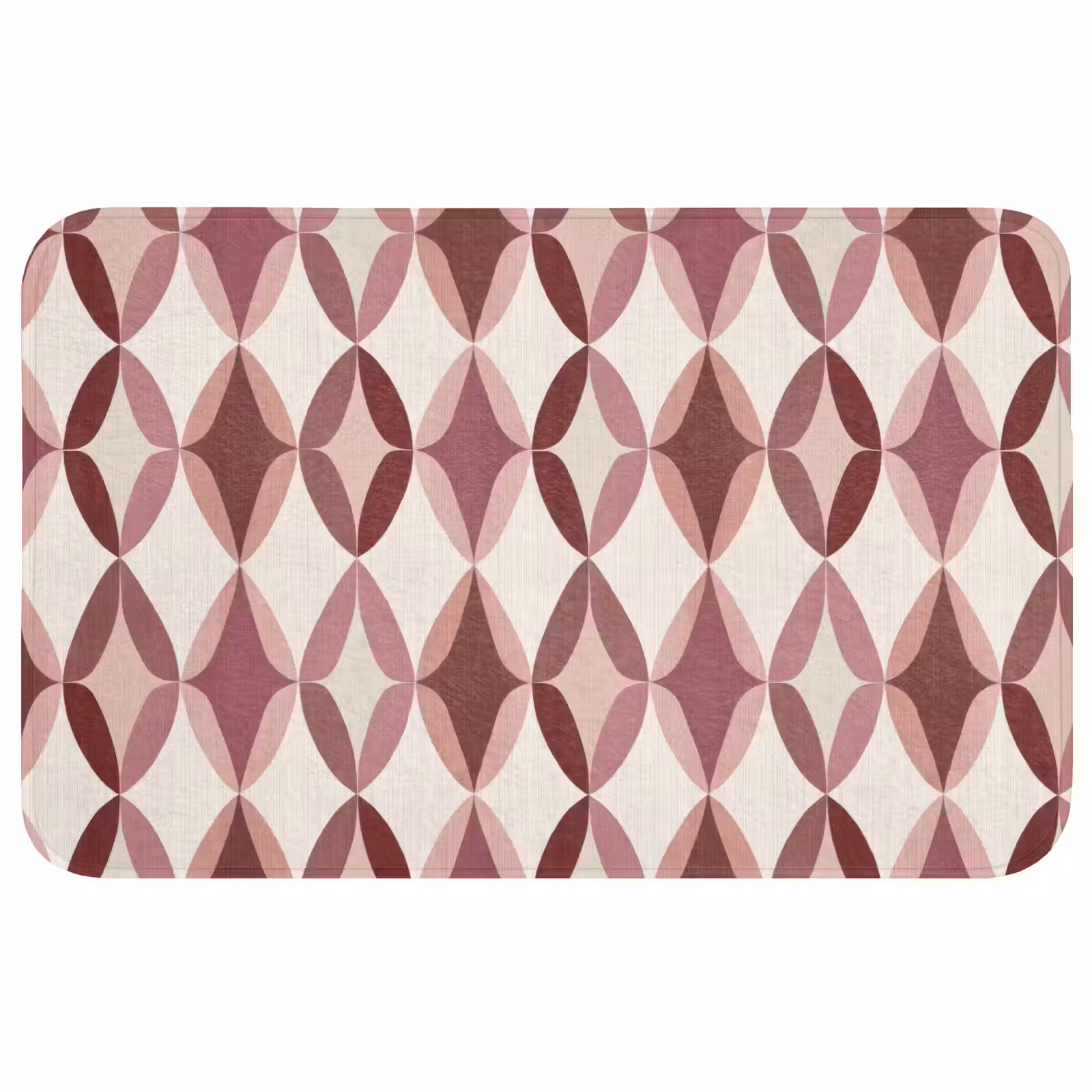 Badmat - Ovaal - Textuur - Roze — 1