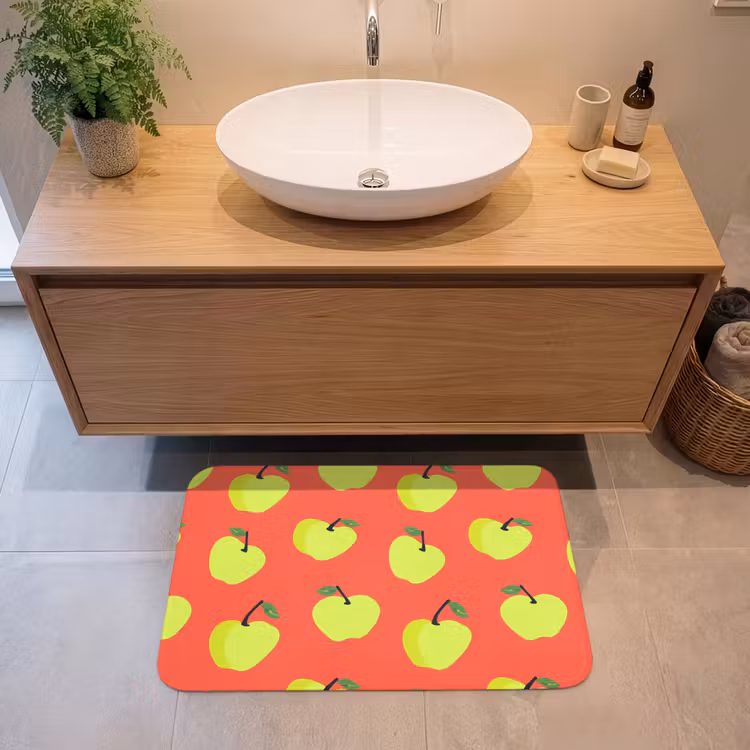 Badmat - Appels - Modern - Groen — 2