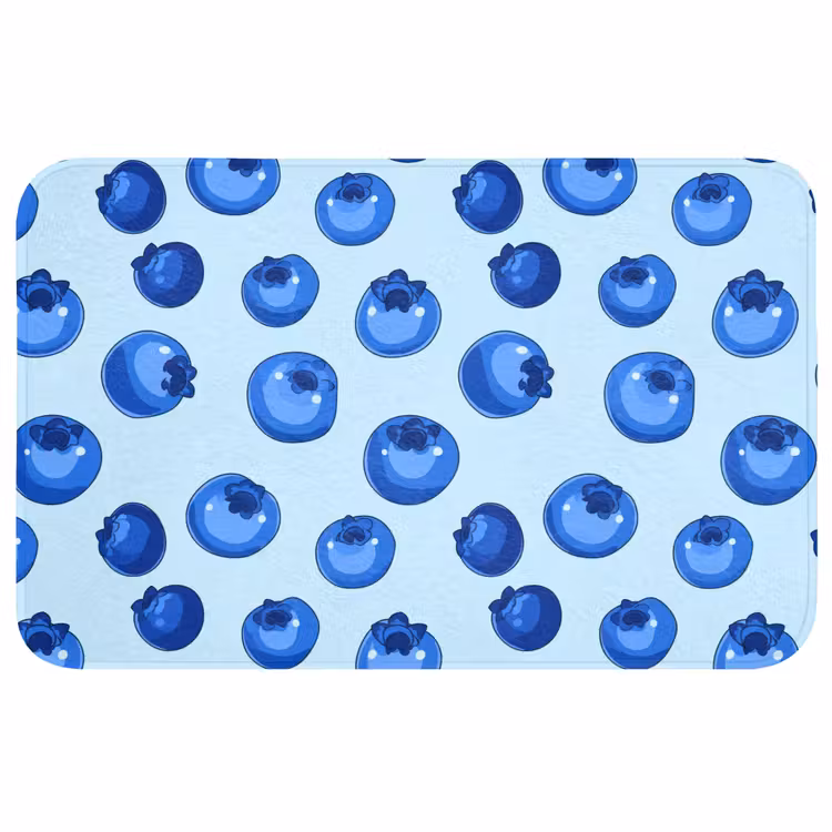 Badmat - Bessen - Modern - Blauw — 1