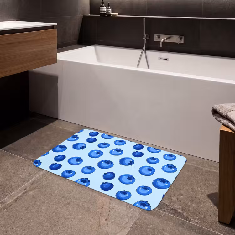 Badmat - Bessen - Modern - Blauw — 4