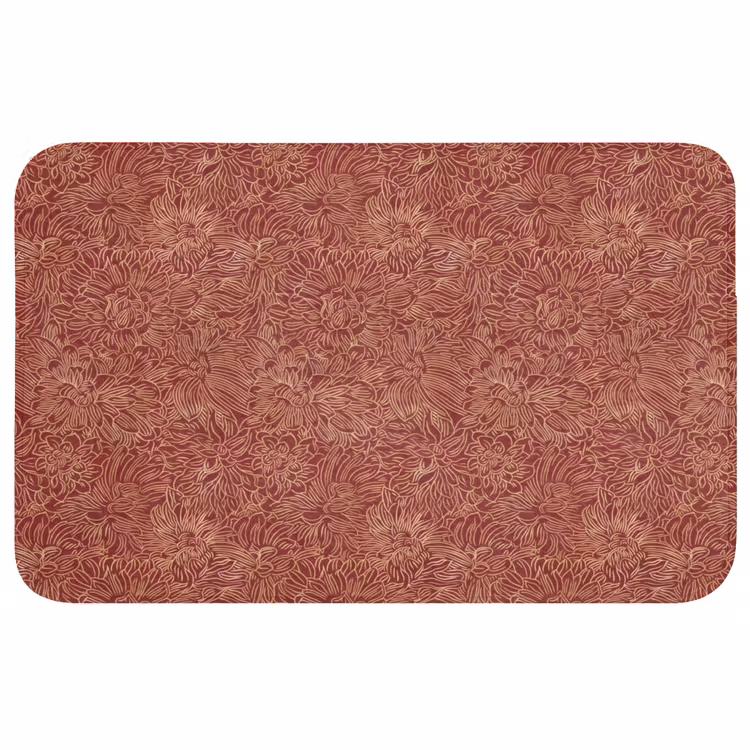 Badmat - Bloemen - Motief - Rood — 1