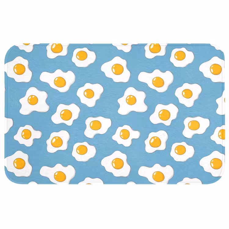 Badmat - Eieren - Dooiers - Blauw — 1