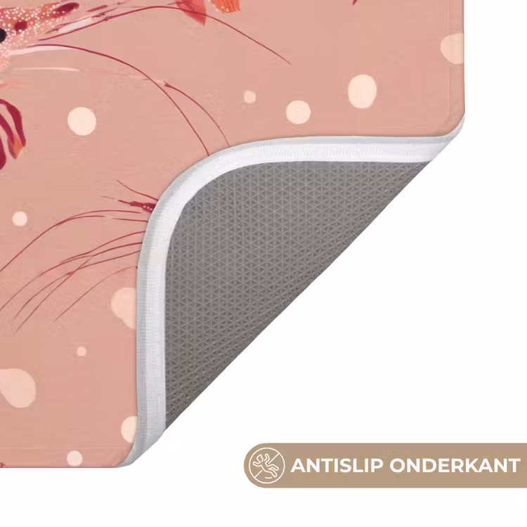 Badmat - Garnalen - Stippen - Roze — 3