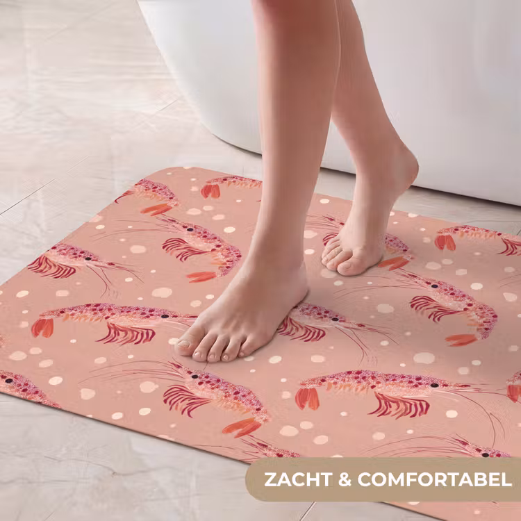Badmat - Garnalen - Stippen - Roze — 5