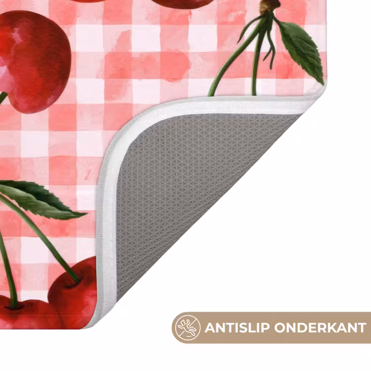 Badmat - Kersen - Blokken - Rood — 3