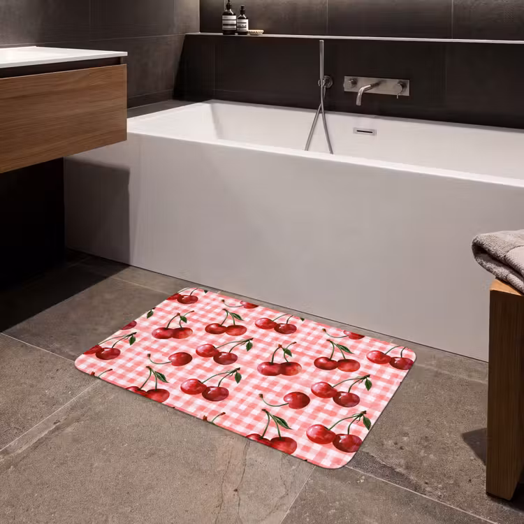 Badmat - Kersen - Blokken - Rood — 4