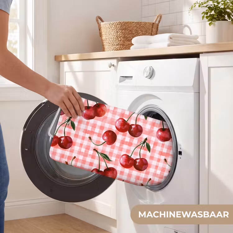 Badmat - Kersen - Blokken - Rood — 7