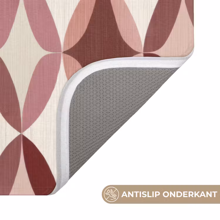 Badmat - Ovaal - Textuur - Roze — 3