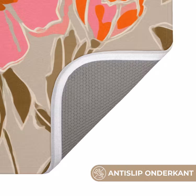 Badmat - Pioenrozen - Patroon - Roze — 3
