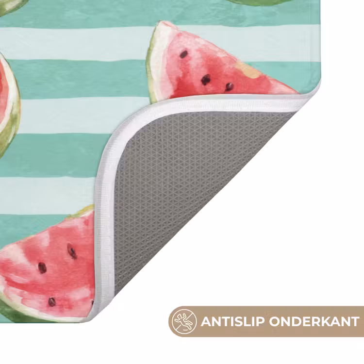 Badmat - Watermeloen - Strepen - Groen — 3