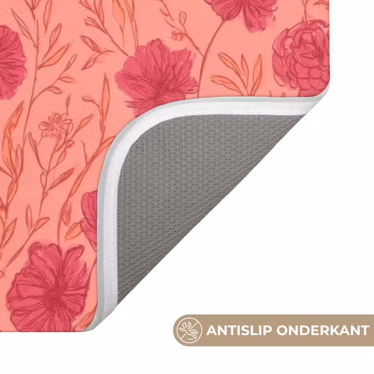 Badmat - Weidebloemen - Romantisch - Roze — 3